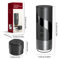 Machine à café portable 2 en 1 italienne, 1500 mAh, électrique, 20 bars, extraction par capsules, rechargeable, IPX5