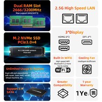 Mini PC AMD Ryzen R3 5300U 5800H 7730U 8 Núcleos 16 Subprocesos DDR4 M.2 2280 NVME PCIE3.0x4 SSD WiFi6 Mini Ordenador para Juegos y Trabajo en Casa