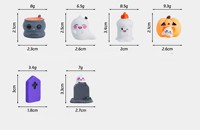 En gros, Breloques vintage d'Halloween sur le thème de la sorcellerie, Figurines en résine crémeuse, Matériel DIY à dos plat Kawaii pour la décoration de boîtes 3D et de festivals