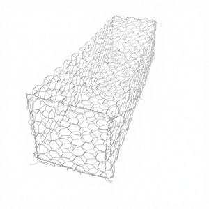 Cage en treillis hexagonal 4,0 mm en acier galvanisé 2x0,5x0,5m Panier <span class=keywords><strong>gabion</strong></span> pour la construction de berges et de murs de soutènement en pierre - Product Image 1
