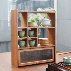 Tre sideboard Trung Quốc đồ nội thất nhà máy CURIO hiển thị tủ cửa kính