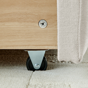 <span class=keywords><strong>Letto</strong></span> Imbottito California King Size con Testiera in Tessuto Chenille, Struttura Solida, <span class=keywords><strong>Cassetto</strong></span> e Divano <span class=keywords><strong>Letto</strong></span> Beige con Vano Contenitore - Product Image 5