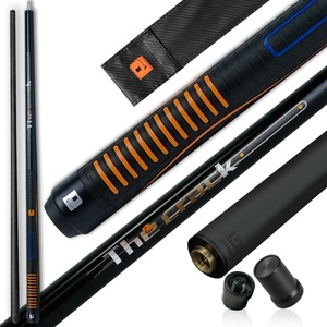 Taco de billar Little Monster de fibra de carbono con envoltura de silicona, tecnología Black, punta de baquelita de 12.9mm y 58 pulgadas, con bolsa blanda - Product Image 1