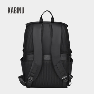 Mochila KABINU, bolso para portátil de 16 pulgadas, impermeable, para viajes de negocios, para hombres y mujeres, diseño sencillo, color negro - Product Image 3