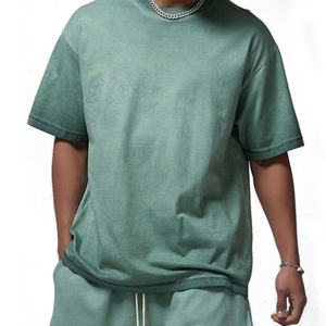 Camiseta recortada de gran tamaño de nuevo diseño 2024, camisetas lavadas minerales con serigrafía personalizada - Product Image 5