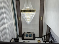 Design artistique asfour lustre de luxe en cristal halo lustre moderne