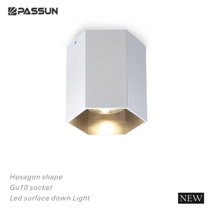 Interior tienda Hotel hogar aluminio cuadrado downlight GU10 zócalo Hexagonal lámpara carcasa techo - Product Image 4