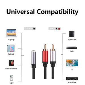6line CC <b>Cable</b> Dual RCA Audio <b>Cable</b> for Europe Polen Smartphone Speaker TV Adapter Cord - Product Image 4