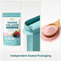 Collagène marin SYC BIO, acide hyaluronique, vitamine C, biotine pure, poudre en vrac de 300 g, vente en gros, étiquette privée, OEM, ODM, prix d'usine