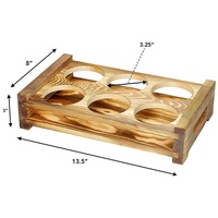 Porte-boissons universel pour serveur de whisky, support de Six verres, plateau de bière rustique pour la maison et les Bars, plateau de service de Bar en bois