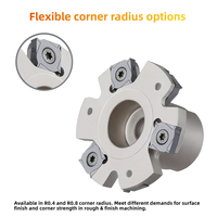 Plaquettes de fraisage indexables à trois faces Xseq12, 4 lames, revêtement PVD, pour fraiseuse CNC, acier et acier inoxydable, OEM