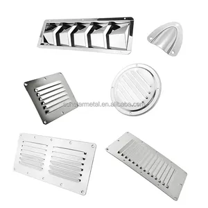 Stainless Steel Stamped Marine Square Round Stainless Boat Ventilation Air Louver Vent For Yachts And Boats