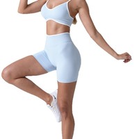 Ensembles de fitness durables à taille haute pour femmes, vêtements de sport tendance pour la gym, en Spandex et Nylon, anti-humidité