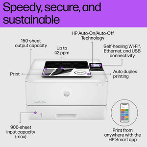 Stampante Laser Bianco e Nero Wireless <span class=keywords><strong>HP</strong></span> <span class=keywords><strong>LaserJet</strong></span> <span class=keywords><strong>Pro</strong></span> 4003dw 40ppm A4 al Miglior Prezzo per Ufficio - Product Image 6