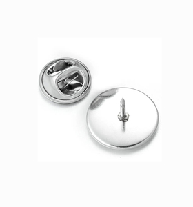 Base de plateau de réglage de broche en acier inoxydable Épingle de revers vierge Cabochon Badge Épingle <span class=keywords><strong>Lunette</strong></span> avec <span class=keywords><strong>papillon</strong></span> Retour Épingle d'embrayage Résultats - Product Image 5