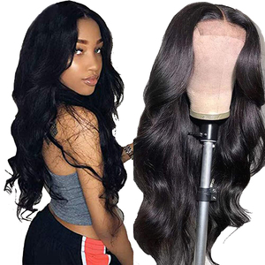 Peluca Frontal de Encaje <span class=keywords><strong>con</strong></span> Raya en T de <span class=keywords><strong>Cabello</strong></span> Humano Indio Ondulado sin Procesar de Proveedor de la India <span class=keywords><strong>con</strong></span> Raya en Medio y Baby Hair - Product Image 1