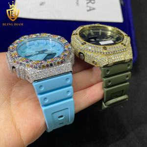 Hochwertiger Hip-Hop-Schmuck VVS Moissanit-Diamant Uhrengehäuse Iced Out Moissanit GA2100 DW6900 Uhren-Zubehör für Lünette - Product Image 6