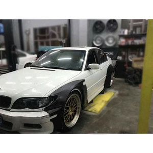 Kit de Carrocería Ancha para BMW E46 Sedán 4 Puertas, Cubierta de Kit de Carrocería de Fibra de Vidrio (FRP), Lip Delantero, Guardabarros Trasero, Alerón de Maletero, Piezas Estilo <span class=keywords><strong>Rocket</strong></span> Bunny - Product Image 4