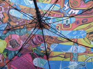 23 Inch Water <strong>Repellent</strong> <strong>Umbrella</strong> Hook Handle j Handle Digital Printing <strong>Umbrella</strong> - Product Image 4