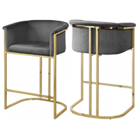 Vente en gros tabourets de bar commerciaux de luxe chaises hautes meubles de cuisine rembourrés pour restaurants métal cuir synthétique extérieur