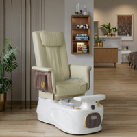 Chaise de salon de manucure et pédicure en fibre de verre réglable et personnalisable, avec bain à remous et massage par vibration, pour femmes, fabriquée en Chine
