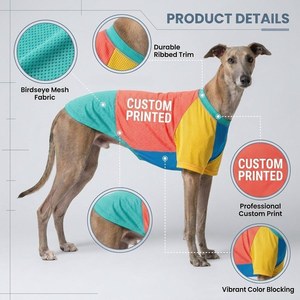 Camisetas Personalizadas para Perros, Ropa para Mascotas, Tela de Malla Transpirable de Secado Rápido, Ropa de Verano para Perros, Camiseta para Galgos - Product Image 3