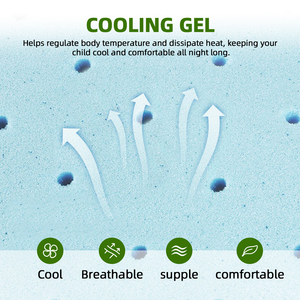 Venta caliente <span class=keywords><strong>6</strong></span> pulgadas blanco duradero inofensivo transpirable colchón de cuna de bebé con espuma de memoria inteligente - Product Image 4