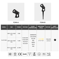 Projecteur LED extérieur étanche IP65 en aluminium de haute qualité pour jardin, pelouse, patio et allée