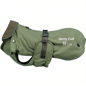 Abrigo para Perro Hermy, Talla XS, 28 cm, Verde Oliva, Chaqueta para Perro, Invierno, Cálido, para Uso en Exteriores - Product Image 2