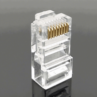 Conector RJ45 Cat5e 8P8C de 8 núcleos de aleación de cobre para cable de red