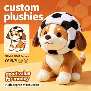 ตุ๊กตาสัตว์นุ่มนิ่มแบบกำหนดเองสำหรับ OEM พร้อมปลอกตกแต่งลูกฟุตบอล ผลิตจากโรงงานสำหรับของขวัญกีฬาระดับโลก ผลิตจำนวนมากตามสั่ง - Product Image 1