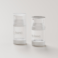 Bouteilles à pompe sans air de luxe AS PP 100ml 120ml 150ml pot à vide en plastique sérum crème pour le visage soins de la peau emballage cosmétique Logo personnalisé