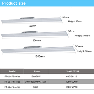 Sistema de iluminación de riel de luz de pista lineal ajustable asimétrico 2 líneas 600*50mm 220V brazo oscilante difusor de aire lineal Luz de pista - Product Image 2