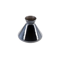 Bouteille de diffuseur de parfum en verre vide de forme triangulaire moderne noire galvanisée de 200ml en gros