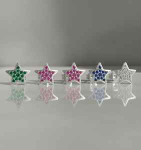 ทอง 14KT พลอยธรรมชาติ/ต่างหูแบบติดหู มรกต, ทองคำ, ทับทิม, ไพลิน - Product Image 6