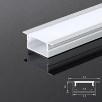 Nouvelle Arrivée Profilé LED en Aluminium Étanche à Encastrer pour Plafond, Canal de Bande LED Encastrée pour Éclairage de Cloisons Sèches
