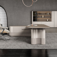 Table de direction de style italien KMJ, design luxueux et léger, mobilier de bureau, bureau de direction en bois de haute qualité, design de créateur