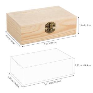 Paulownia — boîte de rangement en bois clair avec couvercle à charnière, matériel pour le rangement des bijoux et son emballage - Product Image 4