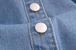 ツーピースファッションカジュアルジョーカーデニム生地ワイドスリーブデザインルーズシャツ + カジュアルデニムワイドレッグパンツスーツ2025年セット - Product Image 4