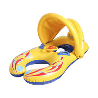 Bouée de natation pour enfants en forme de U avec coussin de siège en plastique, cercle mère-enfant