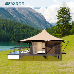5.6*13.5M 15 Years Lifespan Eco Luxury Resort Glamping Safari Tents Prefab Steel <strong>Houses</strong> Family Hotel Lodge Tent With Bathroom - Product Image 2