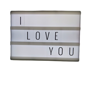 <span class=keywords><strong>Caja</strong></span> <span class=keywords><strong>de</strong></span> Luz LED para Cine Tamaño A6 con Letras y Mini Letrero DIY, 2700K Blanco Cálido Suave, Clasificación IP20 para Decoración del Hogar y Fiestas - Product Image 1