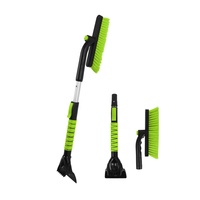 Kit de nettoyage de voiture modulaire détachable avec manche télescopique et têtes interchangeables de grattoir à glace et de balai