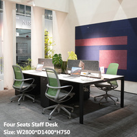 Meubles de bureau de qualité E0, bureau, poste de travail, chaise de bureau et table pour projet de bureau commercial