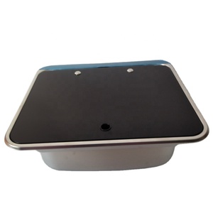 Fregadero Rectangular <span class=keywords><strong>para</strong></span> Caravana Rv, Tazón Individual con Vidrio, Fregadero de Cocina Moderno de Acero Inoxidable, Soporte Técnico en Línea de 1mm - Product Image 2