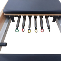 Massives Eichenholz Pilates Reformer Gerät – Kommerzielle Studio-Qualität Yoga Core Trainingsliege mit hochpräzisem Gleitmechanismus, tragbar und verstellbar