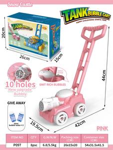 2025 nouveau Design enfants entièrement automatique réservoir Machine à bulles chariot jouet 10 trous souffleur à bulles jouets chariot à bulles avec lumières - Product Image 6