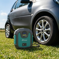 Compresseur d'air portable pour pneus de voiture avec affichage numérique, pompe à air, OEM ODM, emballage personnalisé avec lumière LED
