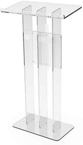 NewSelling VONVIK Facile Assemblage Pupitre Clair <span class=keywords><strong>Chaire</strong></span> D'église Avec Église Chrétienne Croix Trinité Style Transparent Acrylique Podium - Product Image 4