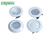 Diffuseur d'air circulaire en plastique ABS de nouvelle conception, réglable, pour système de ventilation HVAC, adapté aux hôtels et bureaux, personnalisable OEM